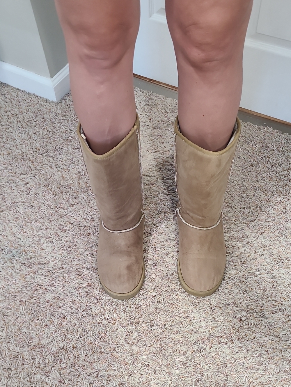 Airwalk Tall Winter Pull-On Boots - Beige